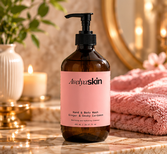 Avelya Skin | Hand & Body Wash, Ginger & Smoky Cardamom